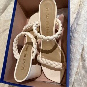 Stuart Weitzman White Sandal Heel Size 12